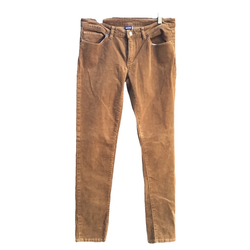 Patagonia Women's 30 Fitted Corduroy Pants Brown Organic Cotton Stretch 55055